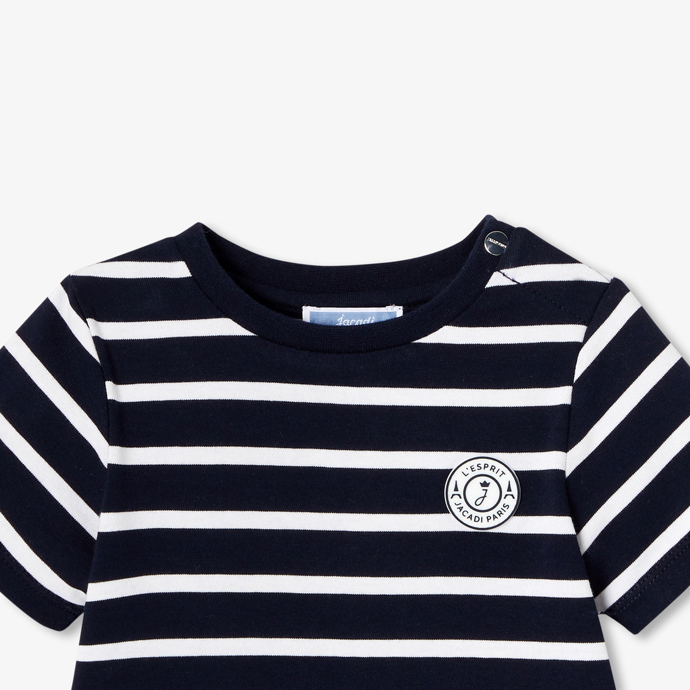 Baby Boy Cotton Shorts Set - Navy/White
