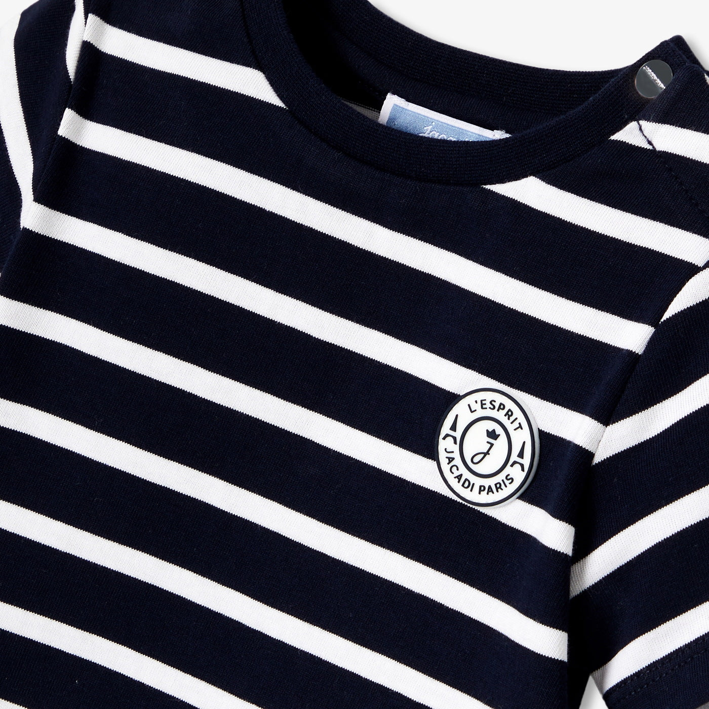 Baby Boy Cotton Shorts Set - Navy/White