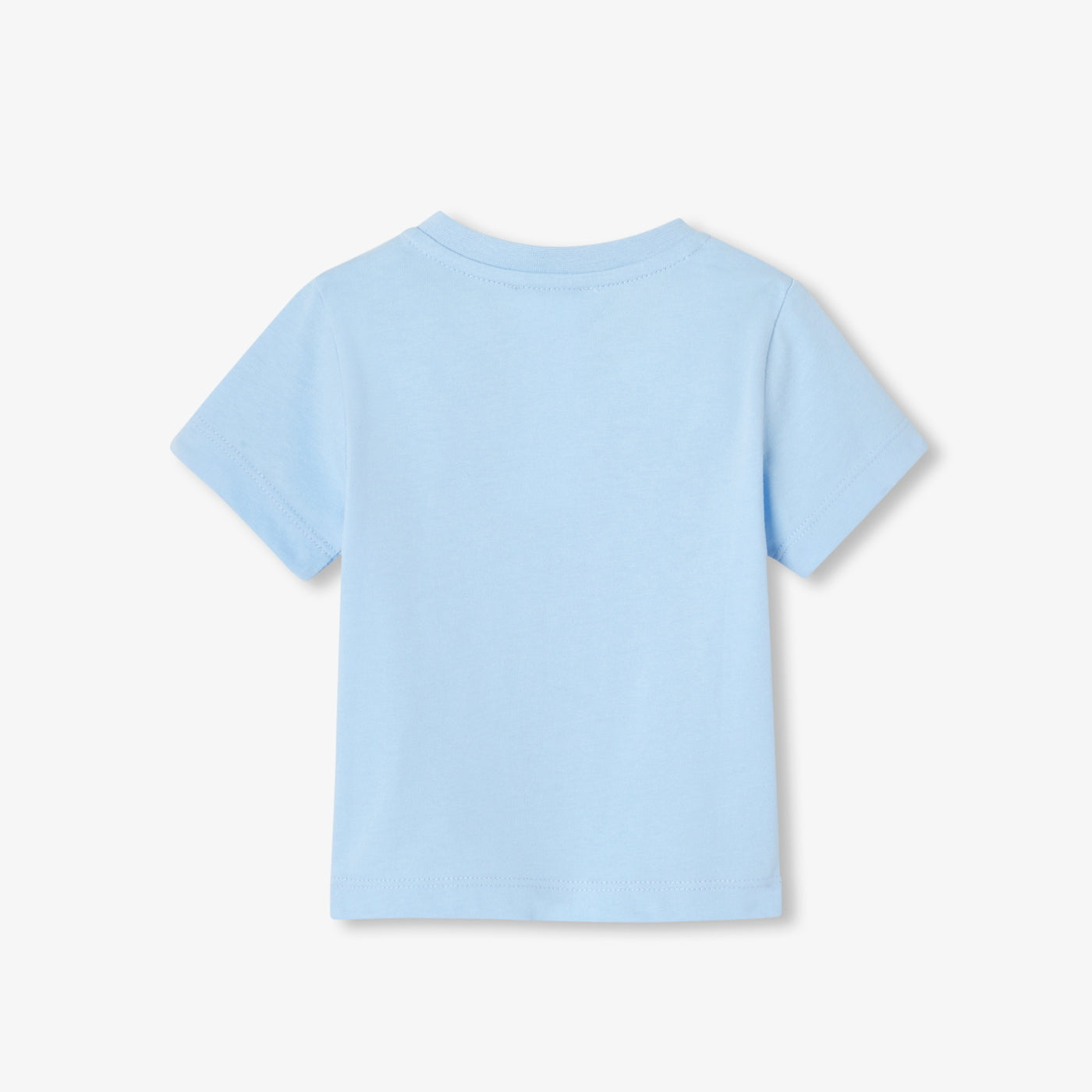 Baby Boy Short-Sleeved Cotton T-Shirt - Light Blue