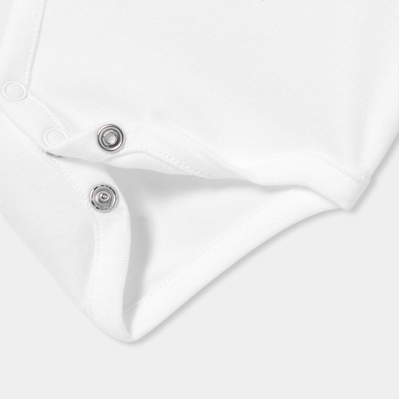 Baby Boy Short-Sleeved Cotton Bodysuit - White