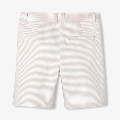 Boys' Striped Twill Bermuda Shorts - White/Beige