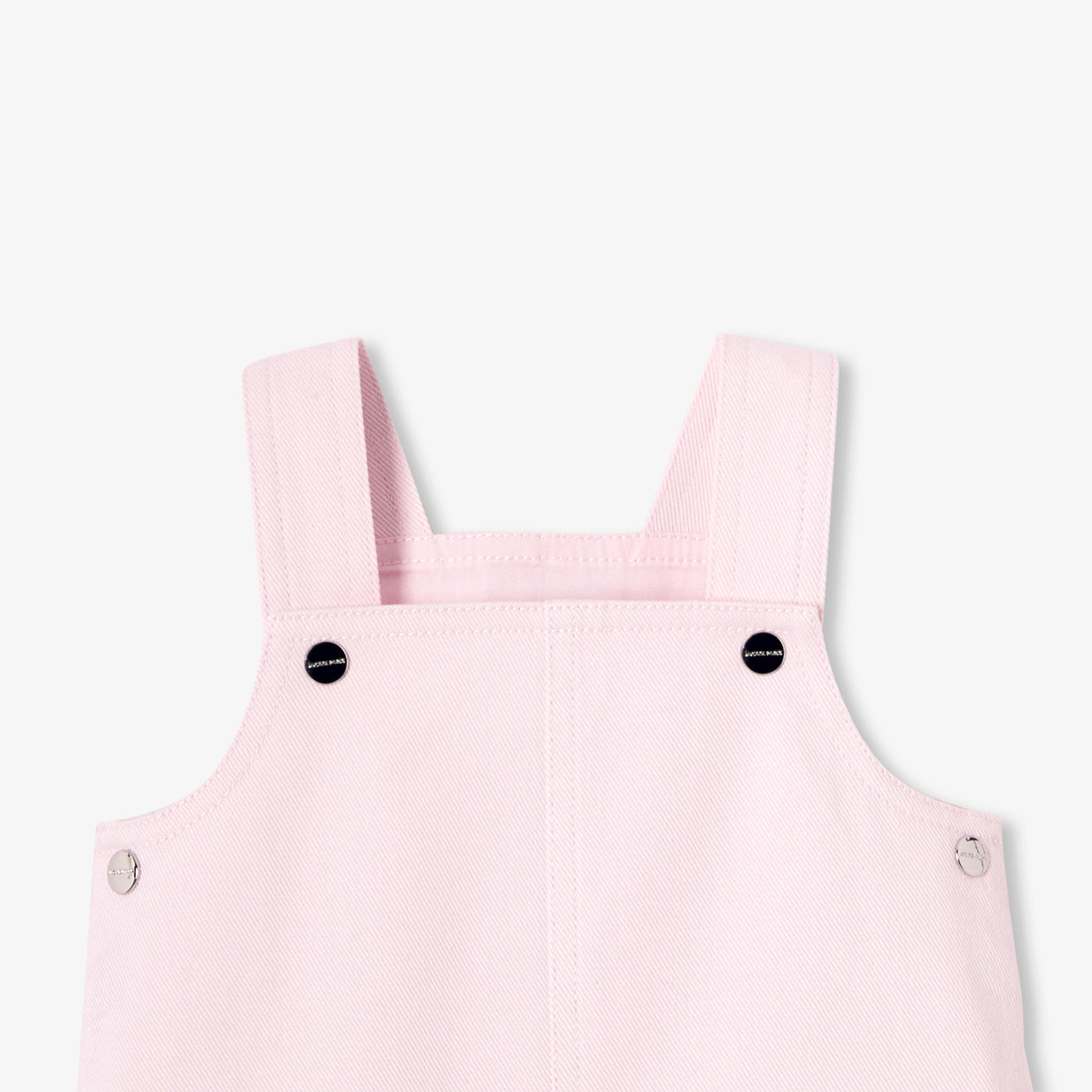 Baby Girl Twill Pinafore Dress - Powder Pink