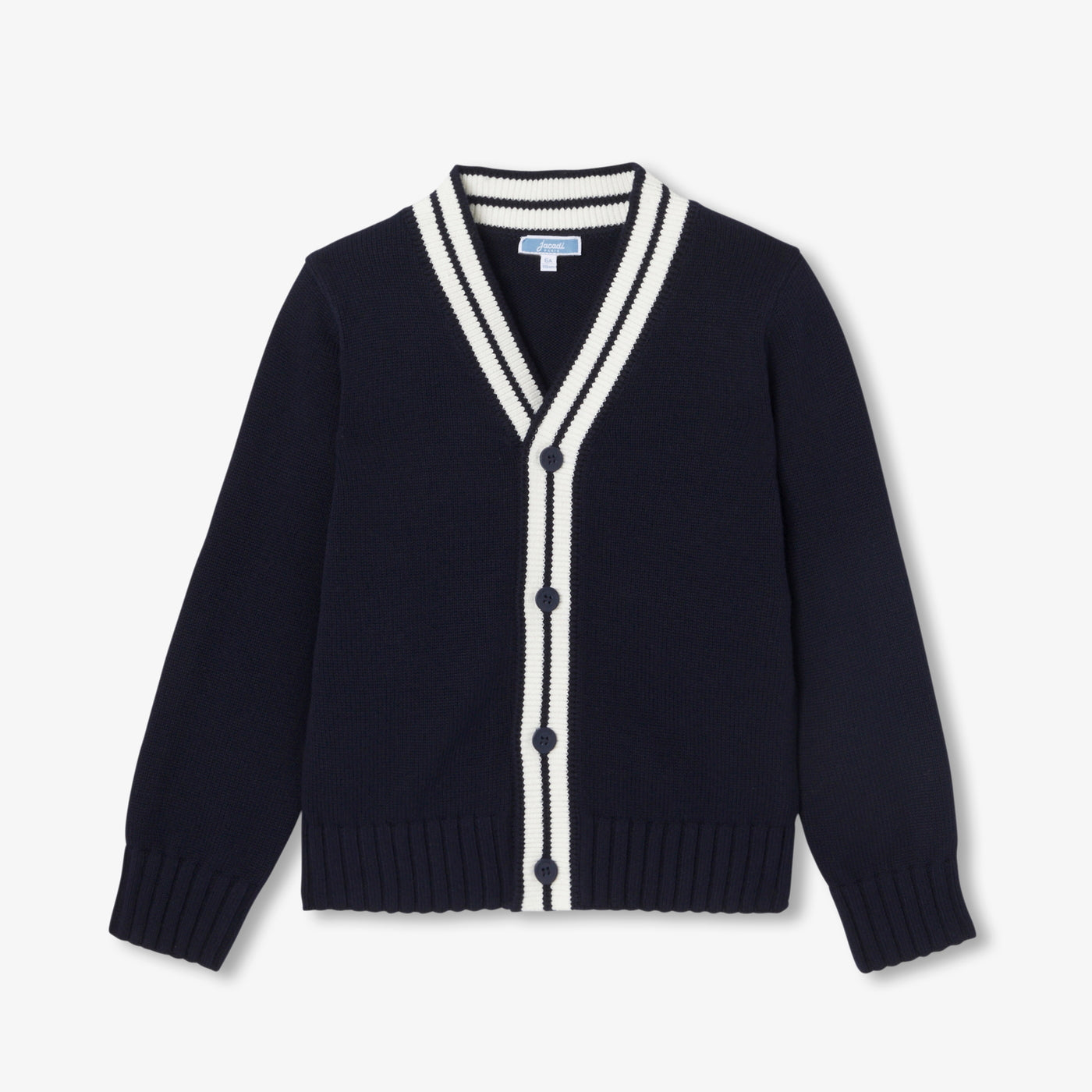 Children'S Cotton Cardigan - Navy