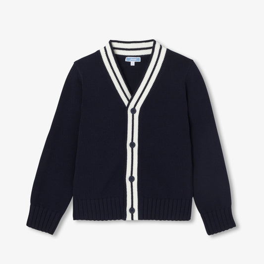 Children'S Cotton Cardigan - Navy