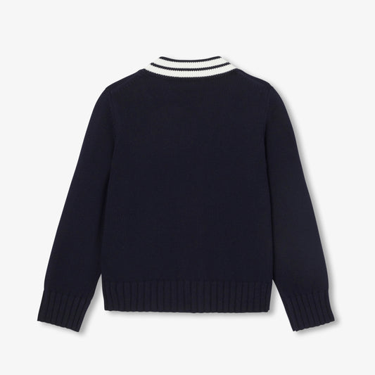 Children'S Cotton Cardigan - Navy