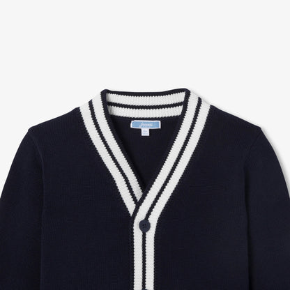 Children'S Cotton Cardigan - Navy