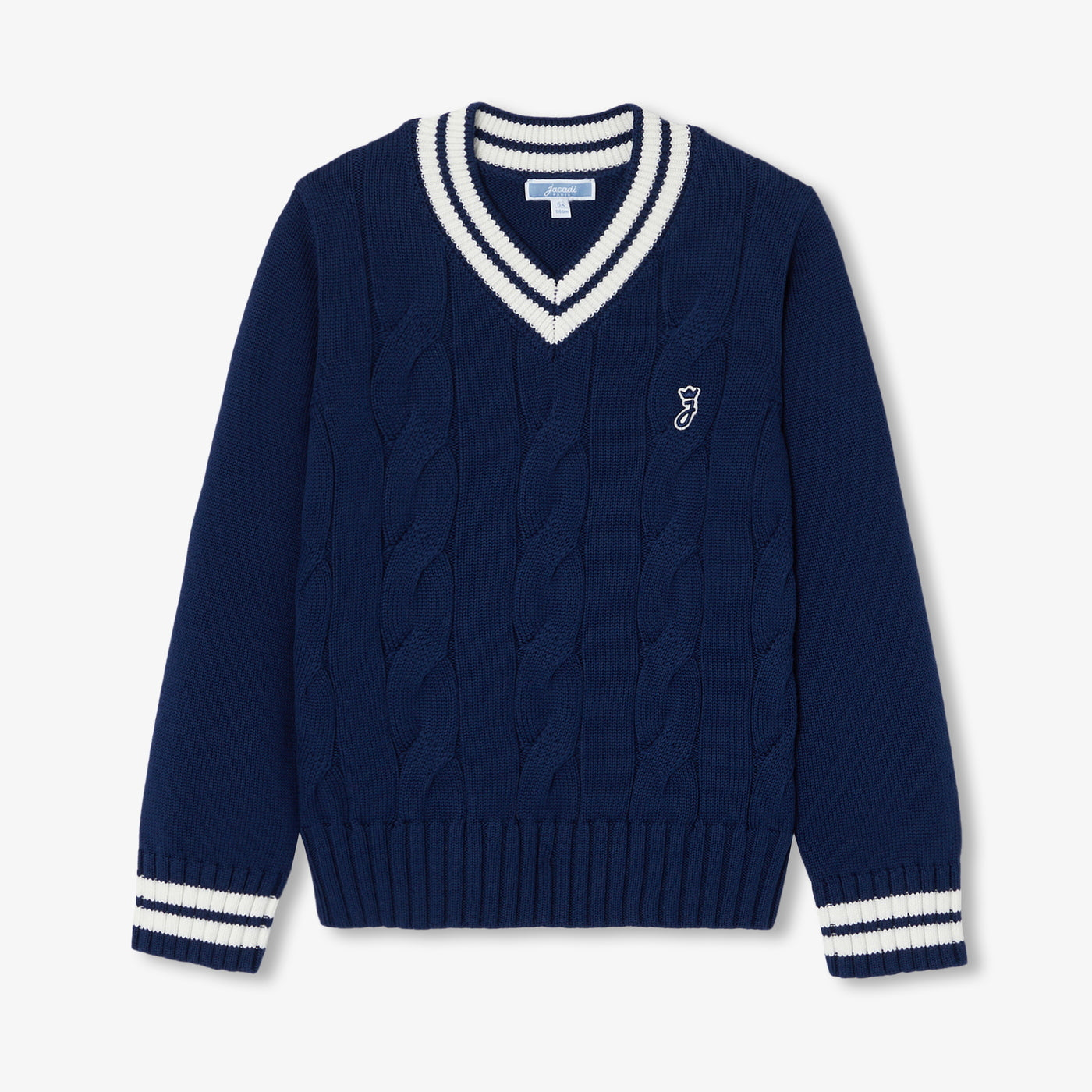 Children'S Thick Gauge Cotton Sweater - Dark Blue