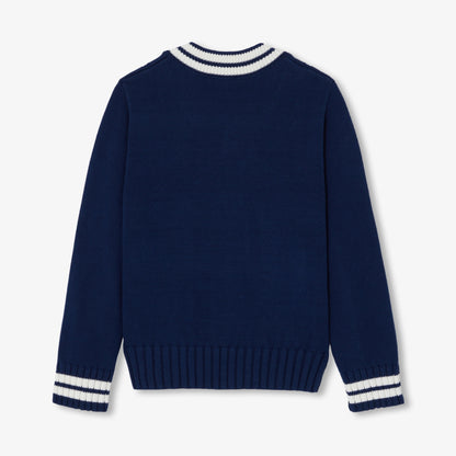 Children'S Thick Gauge Cotton Sweater - Dark Blue