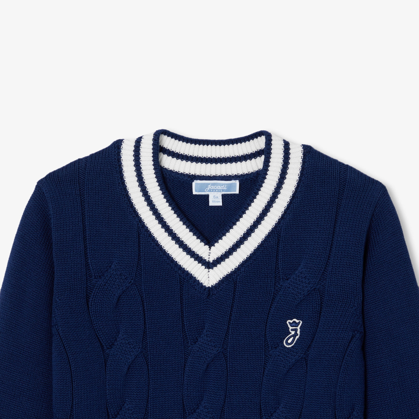 Children'S Thick Gauge Cotton Sweater - Dark Blue