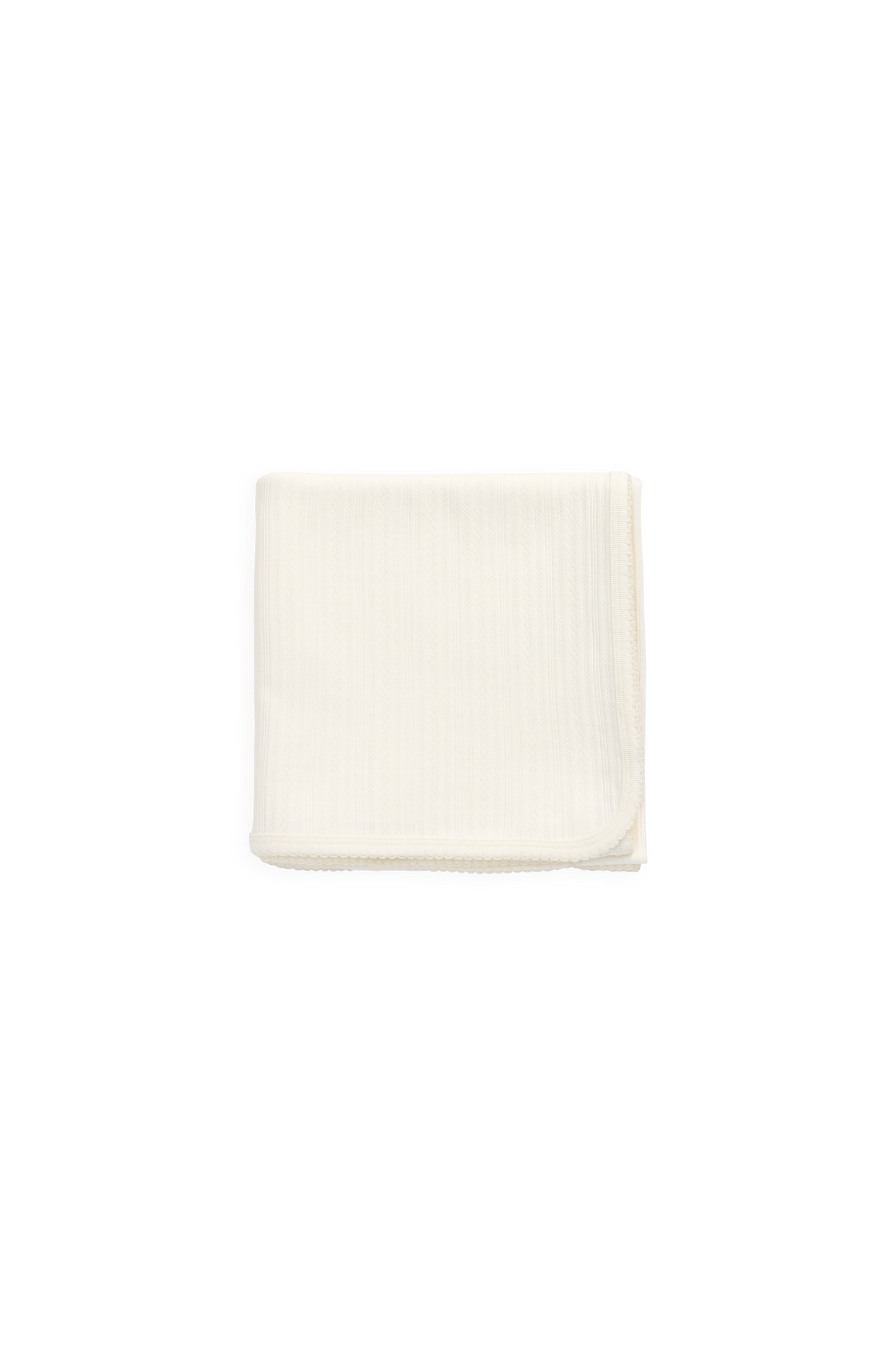 Organic Cotton Pointelle Murphy Blanket - Parchment