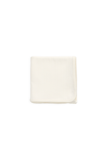 Organic Cotton Pointelle Murphy Blanket - Parchment