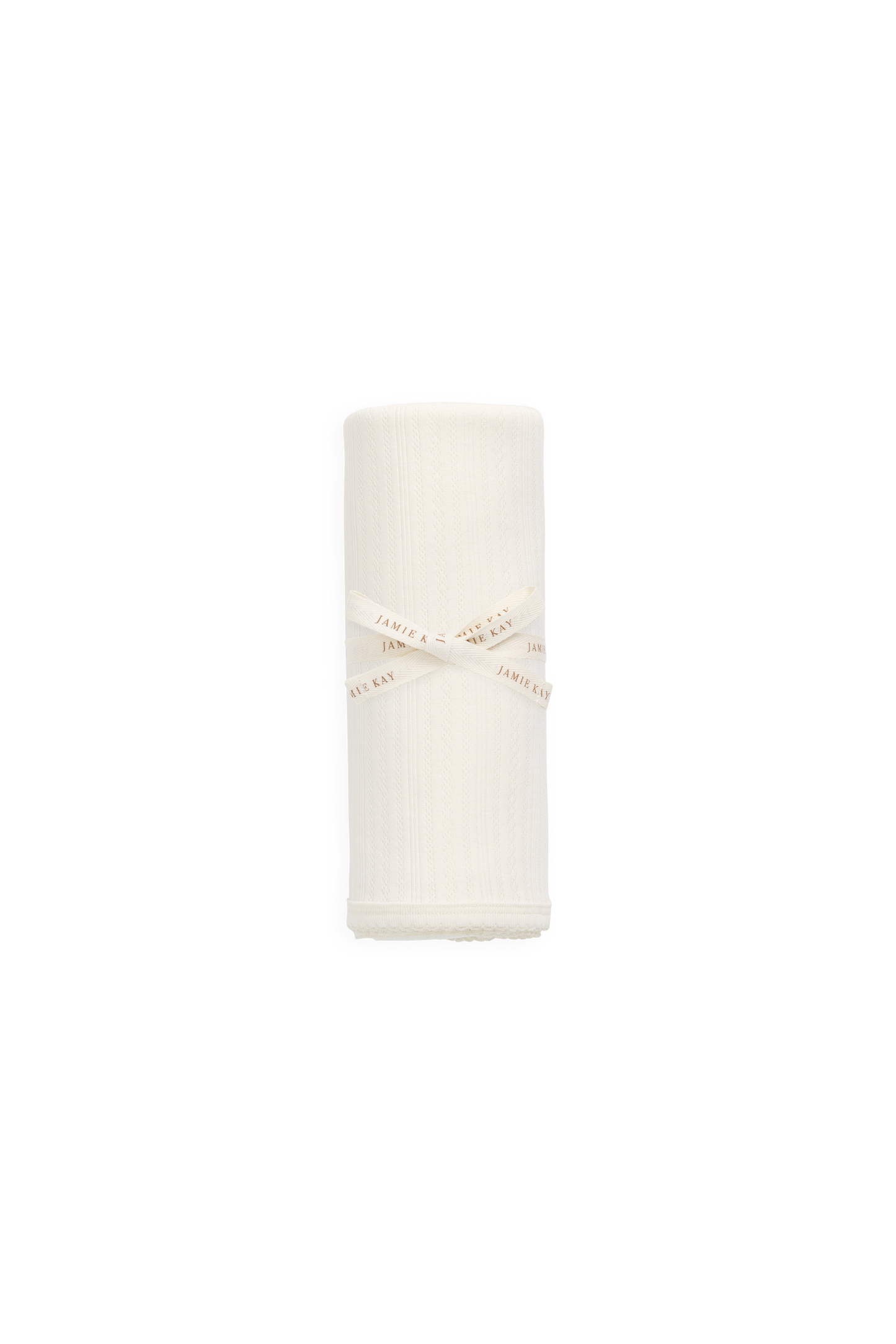 Organic Cotton Pointelle Murphy Blanket - Parchment