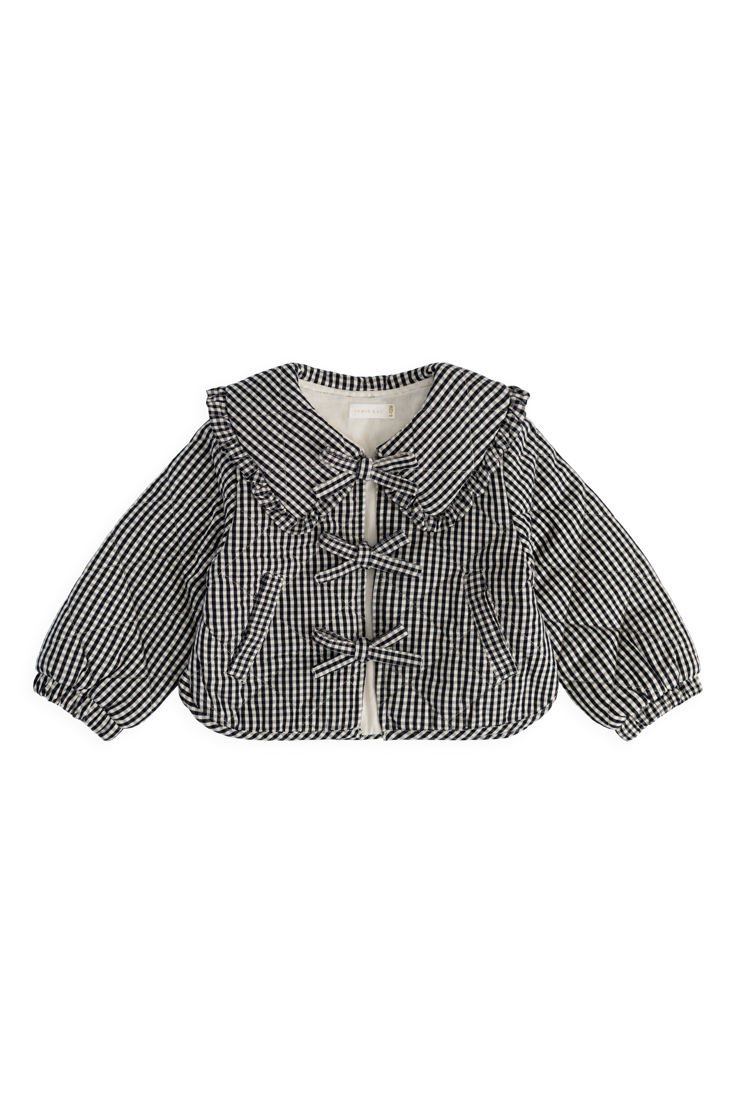 Mariette Cotton Jacket - Petite Gingham Graphite