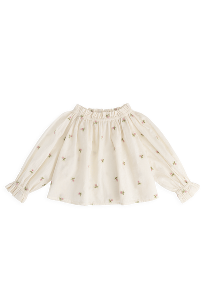 Organic Cotton Acacia Blouse - Rosebud Egret