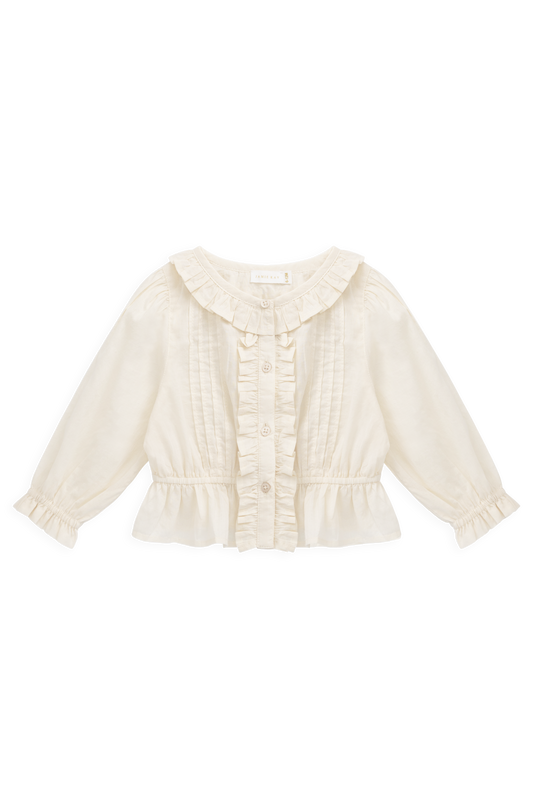 Organic Cotton Maylah Blouse - Vanilla