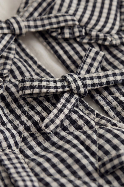 Mariette Cotton Jacket - Petite Gingham Graphite