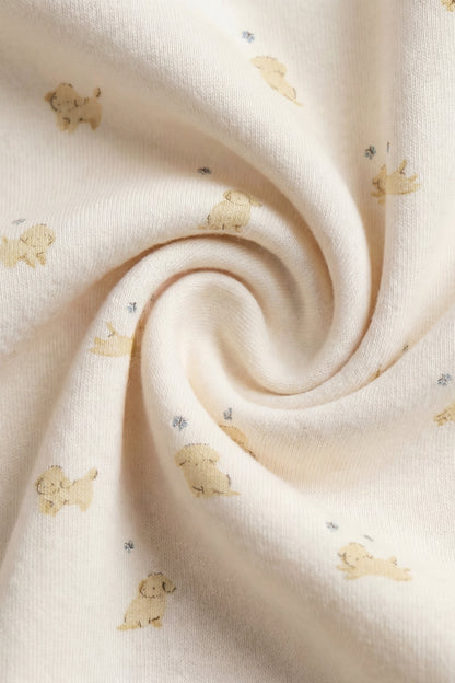 Organic Cotton Cassius Long Sleeve Bodysuit - Playful Honey