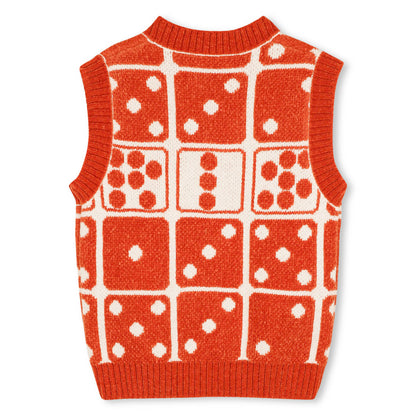 Knitted sleeveless sweater
