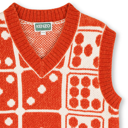 Knitted sleeveless sweater
