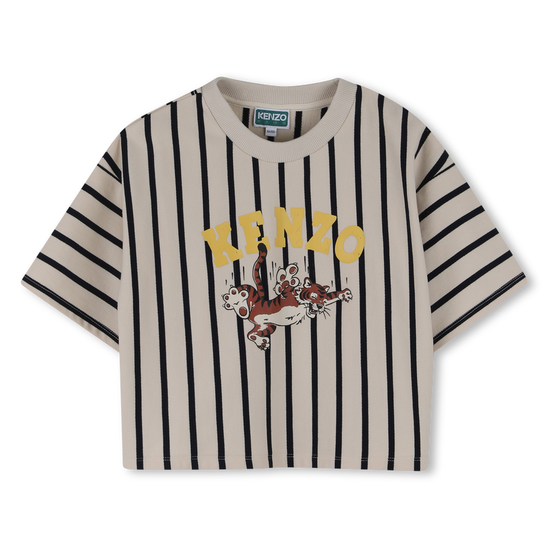 Short Sleeves Tee-Shirt In Non-Brushed Light Fleece