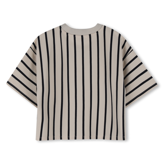 Short Sleeves Tee-Shirt In Non-Brushed Light Fleece