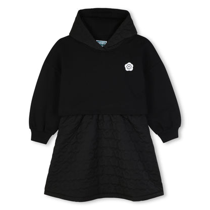 'Boke Flower 2.0' hooded dress in cotton