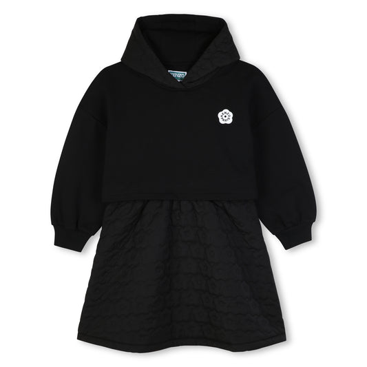 'Boke Flower 2.0' hooded dress in cotton