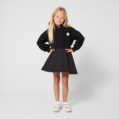 'Boke Flower 2.0' hooded dress in cotton