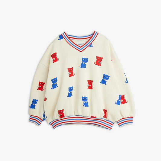 Mini Rodini Kittens sweatshirt off-white