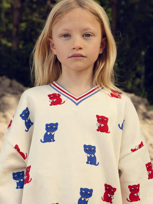Mini Rodini Kittens sweatshirt off-white