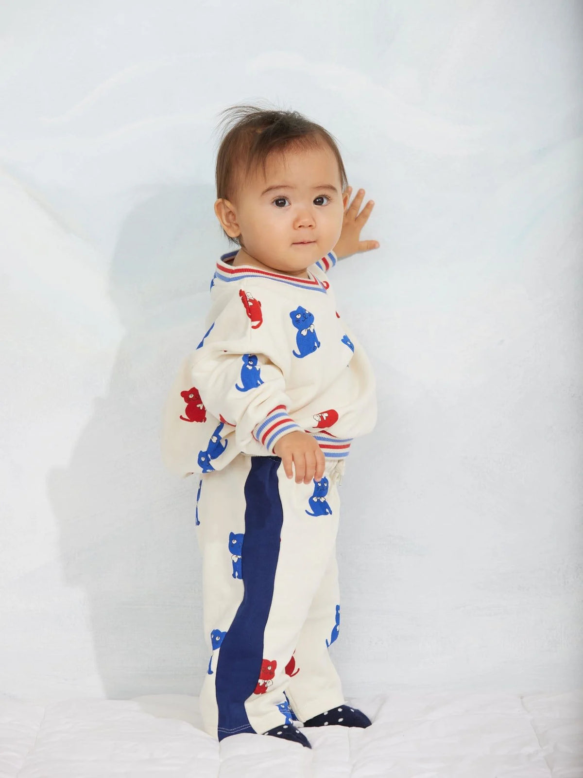 Mini Rodini Kittens sweatshirt off-white