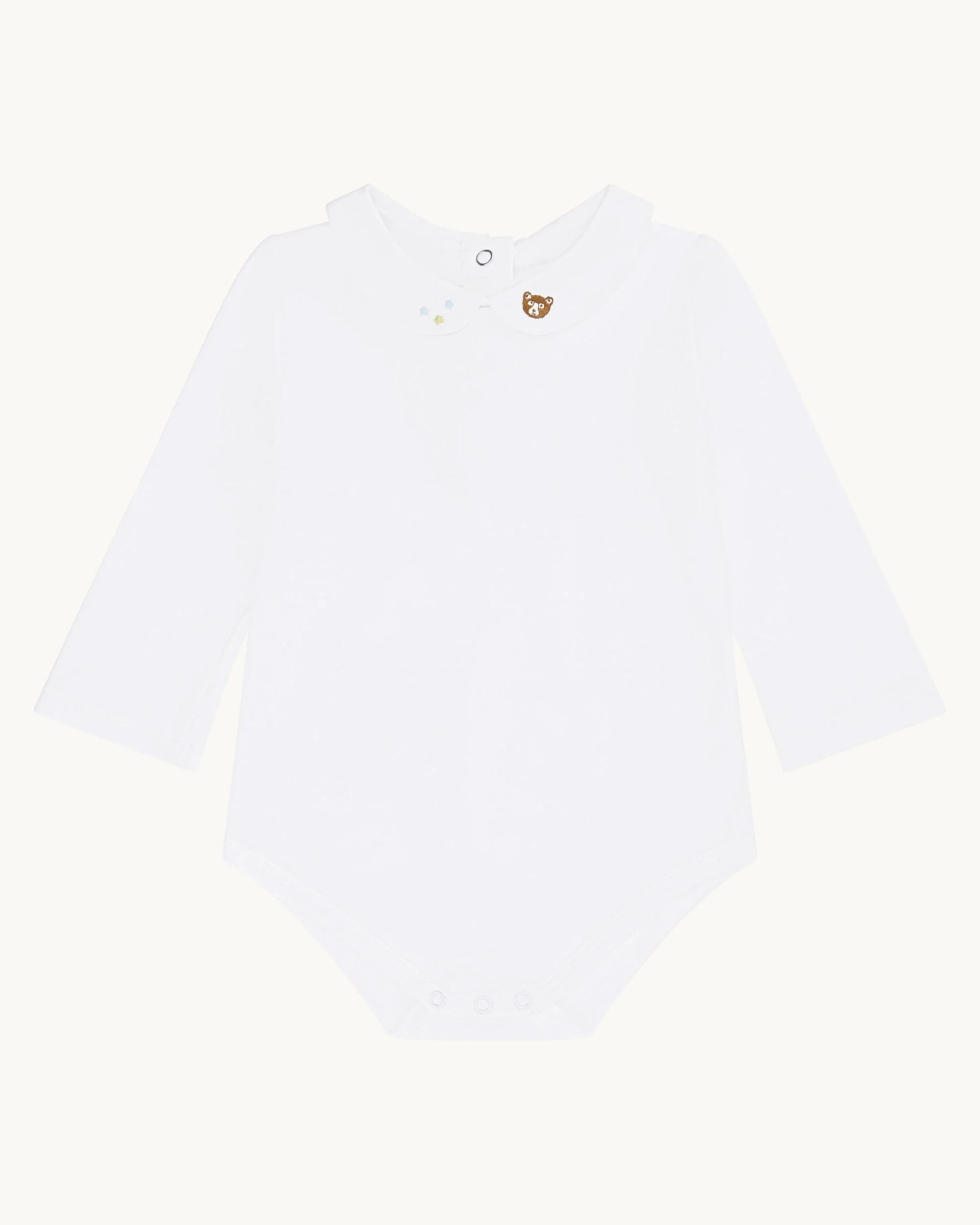 Little Bear Embroidered Collar Onesie
