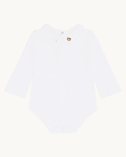 Little Bear Embroidered Collar Onesie