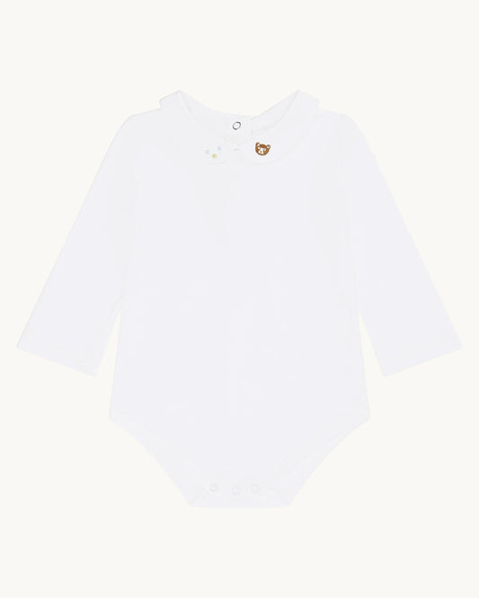 Little Bear Embroidered Collar Onesie