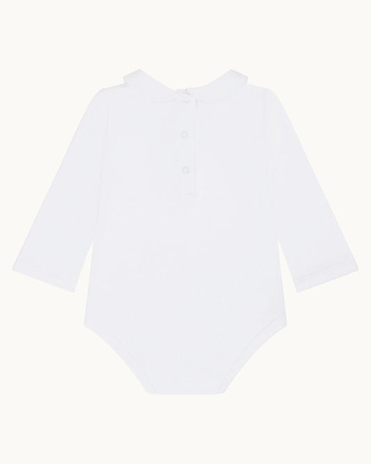 Little Bear Embroidered Collar Onesie