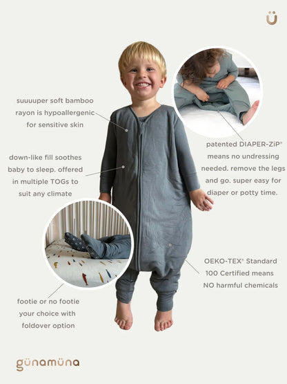 Long Sleeve Footie Sleep Sack 2.5 TOG