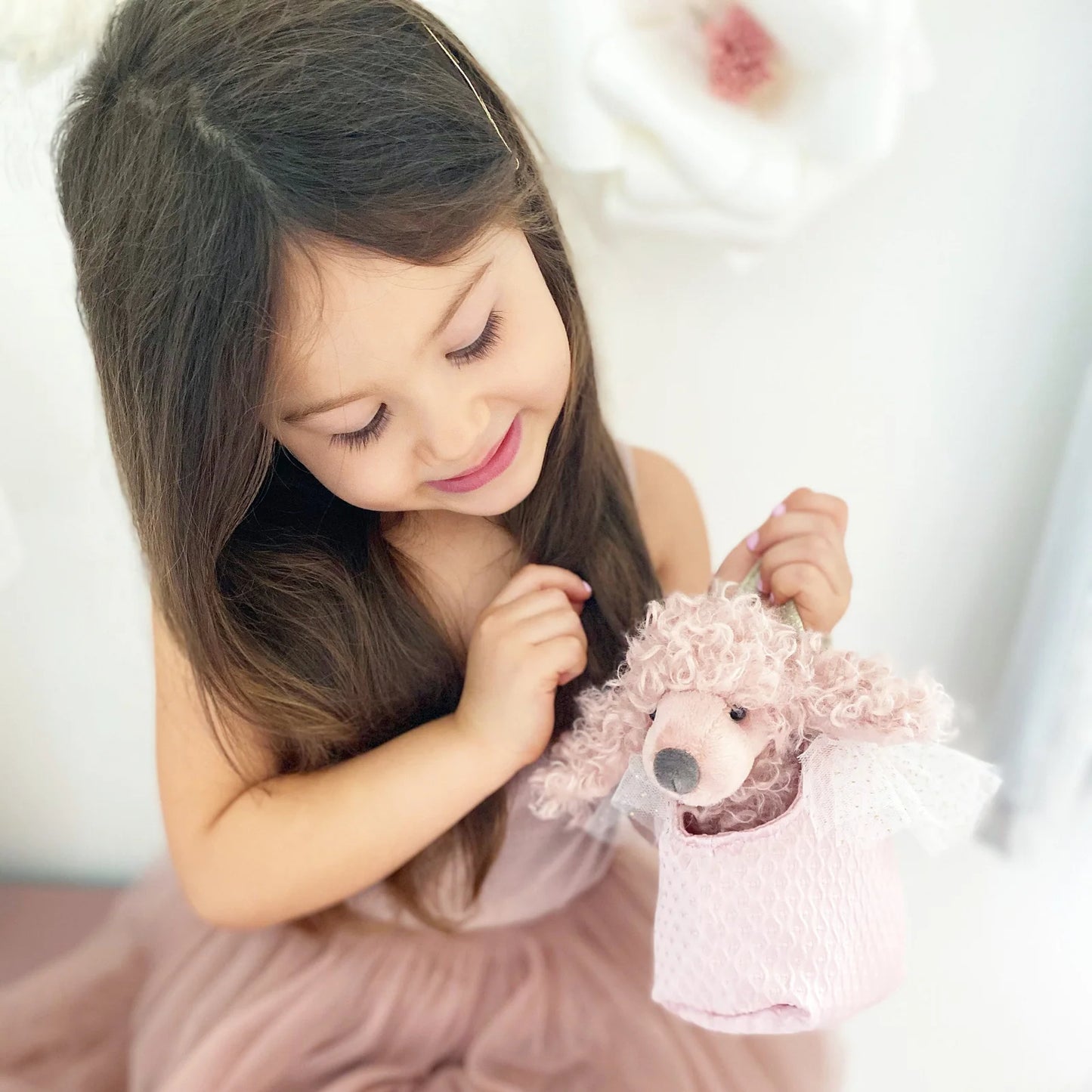 Pink Paris Poodle Plush Toy In Purse