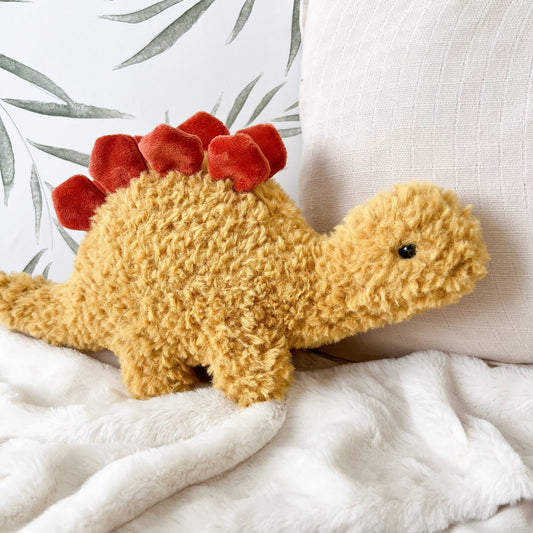 Yellow Spike Stegosaurus - Sustainably Made from Recycled Materials