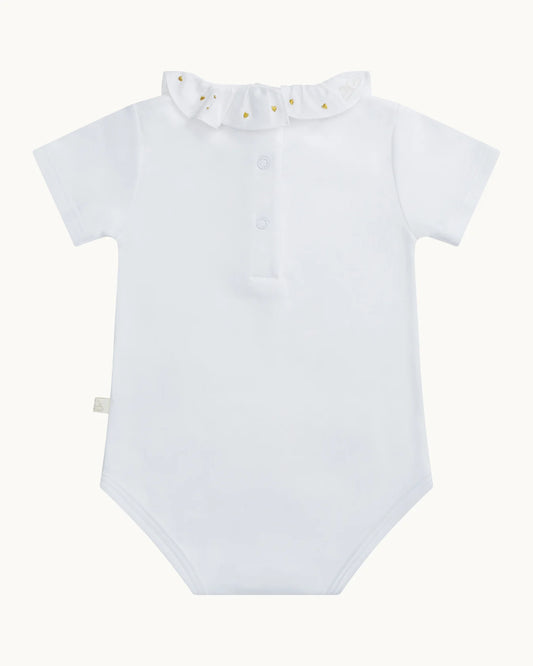 HEART AND ANGEL WING SHORT SLEEVE ONESIE