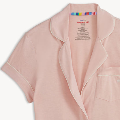 Blush Pink Right Fit Women Magnetic Classic Pajama Set