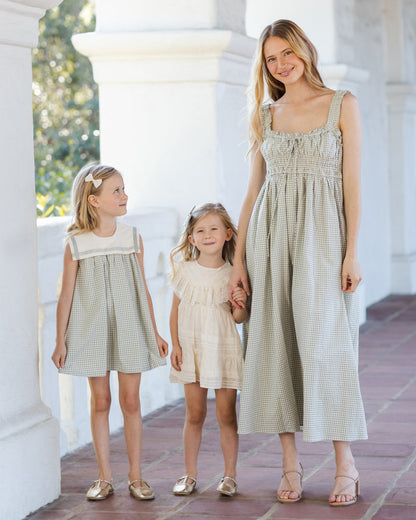 Daisy Dress - Eucalyptus Check
