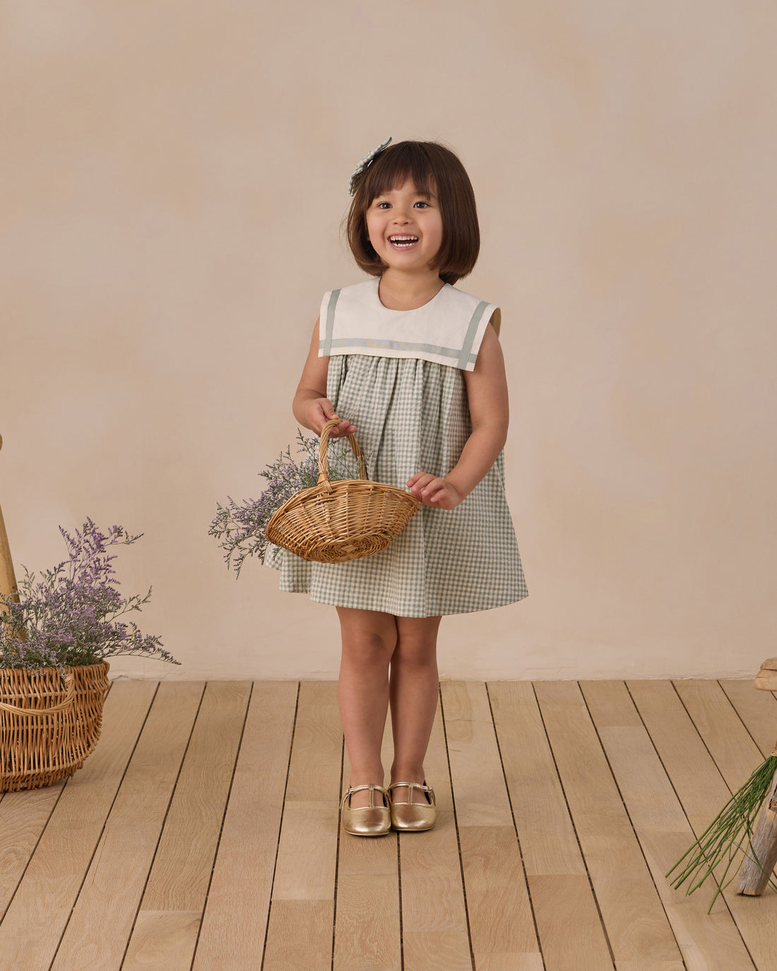 Daisy Dress - Eucalyptus Check