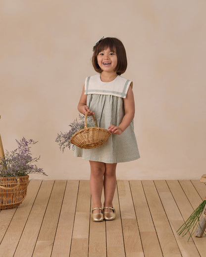 Daisy Dress - Eucalyptus Check