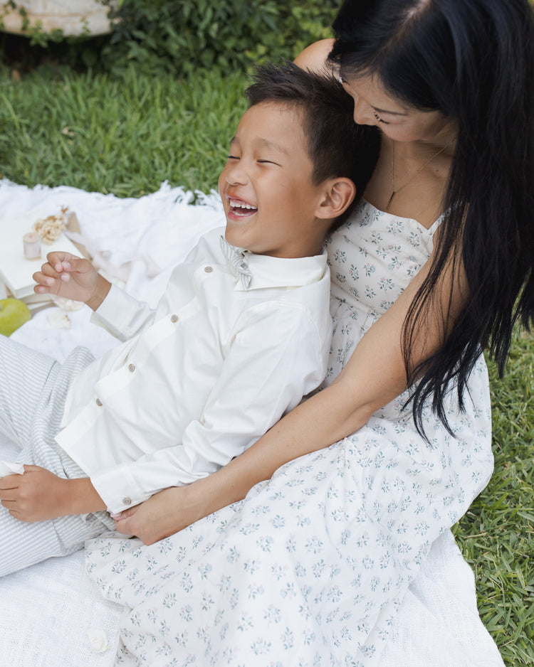 Harrison Button Down Ivory Poplin
