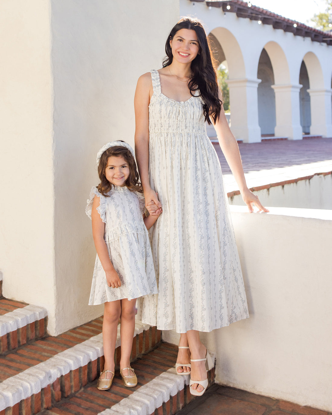 Alice Dress - French Floral Stripe