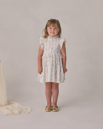 Alice Dress - French Floral Stripe