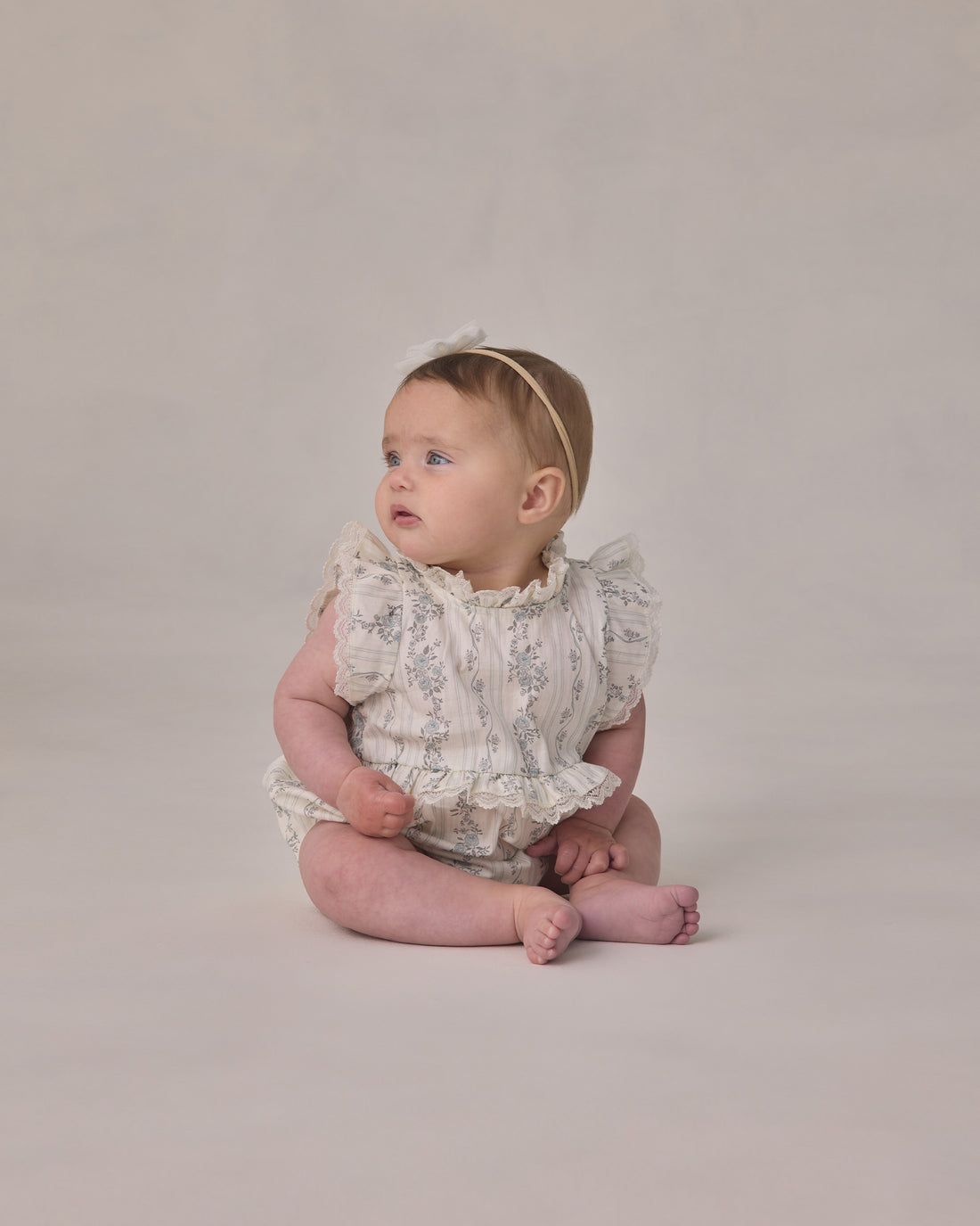Alice Romper - French Floral Stripe