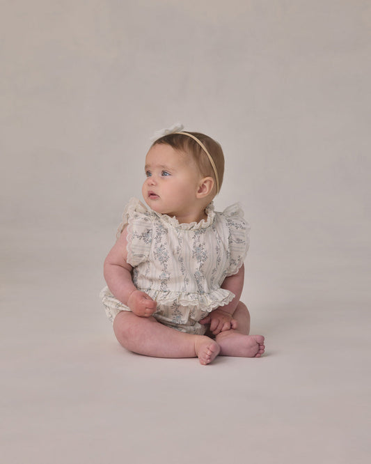 Alice Romper - French Floral Stripe
