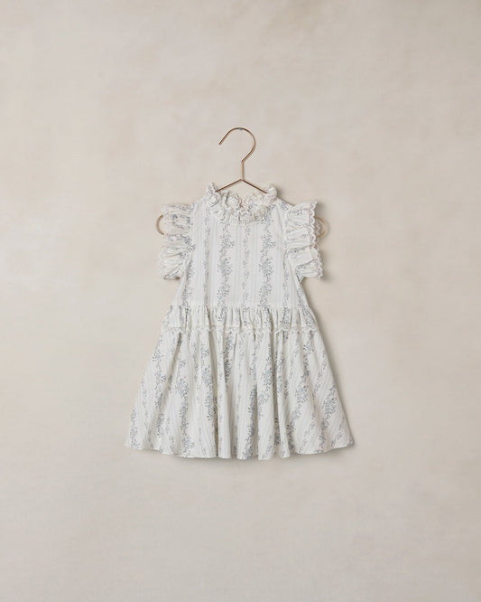 Alice Dress - French Floral Stripe