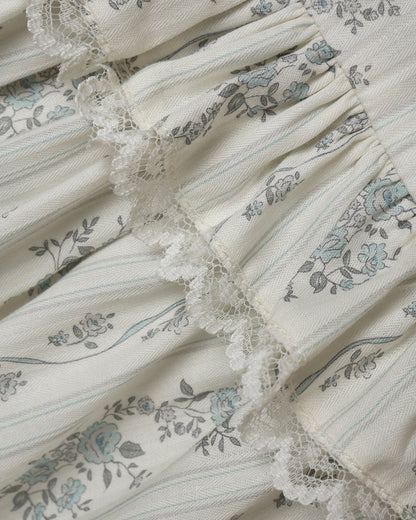 Alice Dress - French Floral Stripe